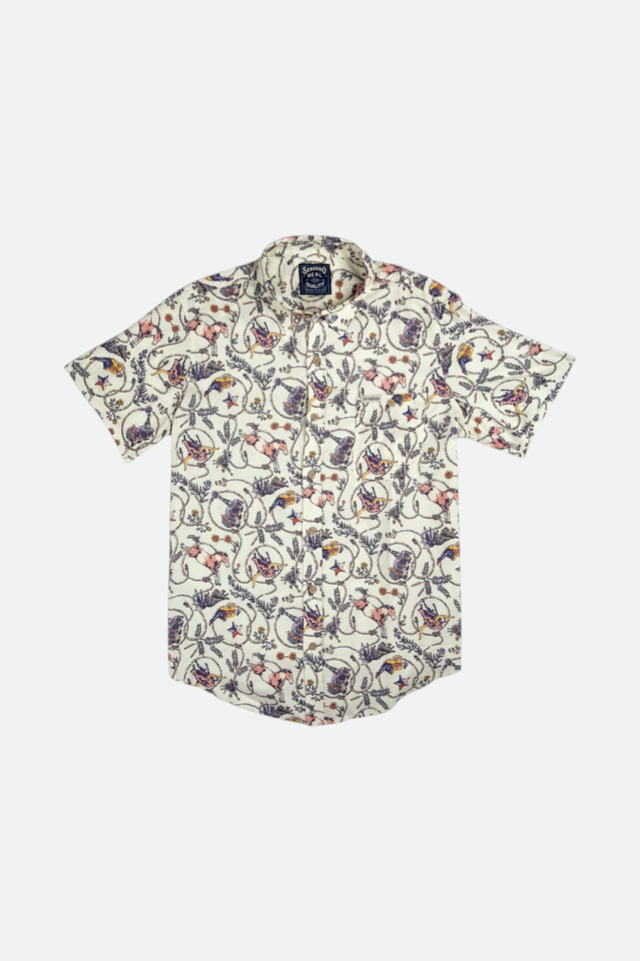Sendero Provisions City Slicker Button Up Short Sleeve in High Lonesome – flat lay