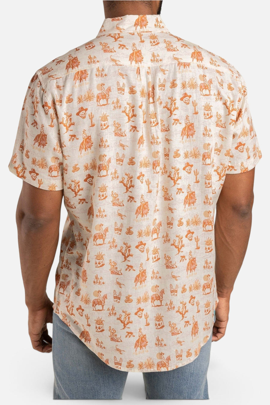 Sendero Provisions City Slicker Button Up Short Sleeve Shirt in Muertos – flat lay