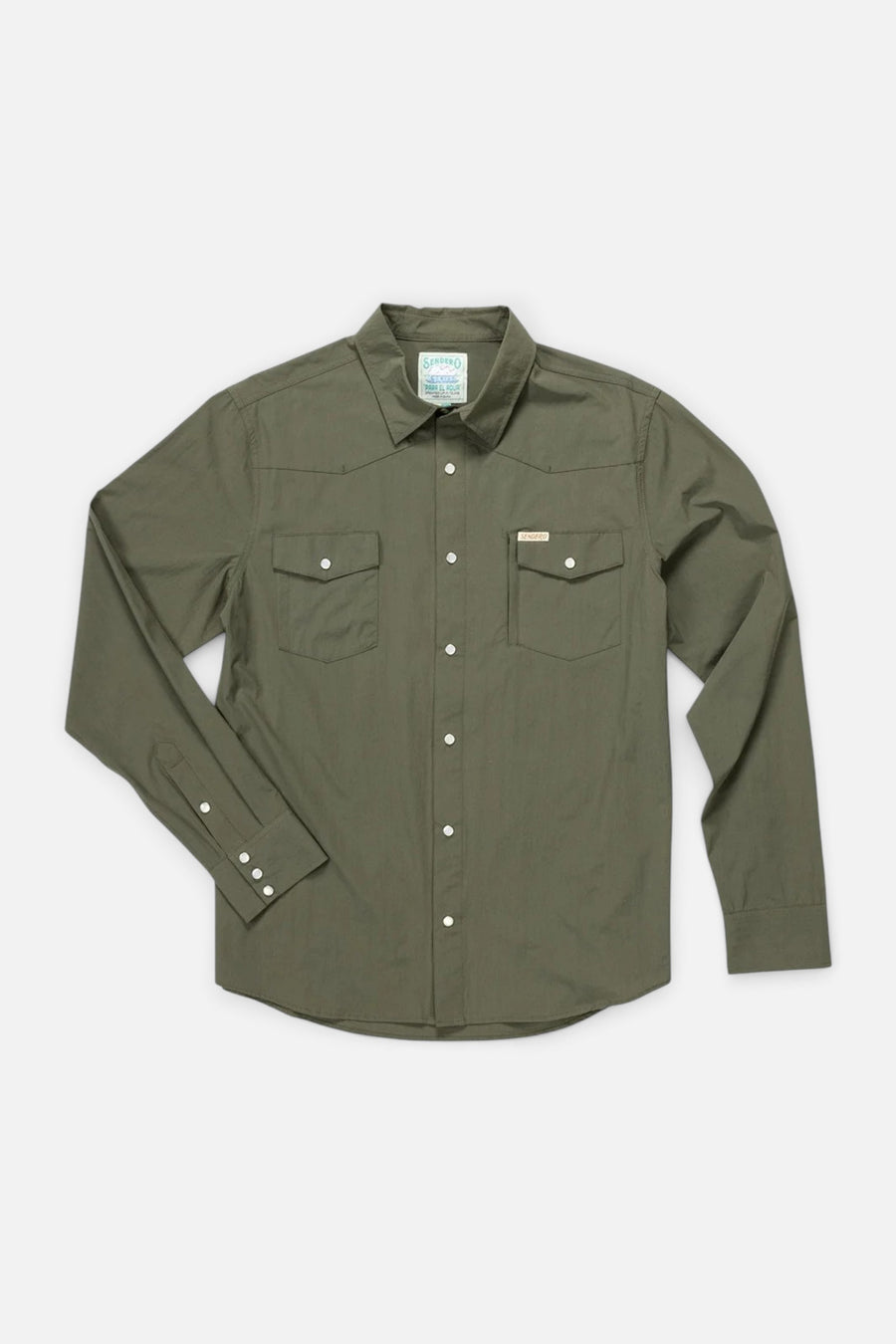 Sendero Provisions Confluence Tech Shirt in Desert Sage – front view