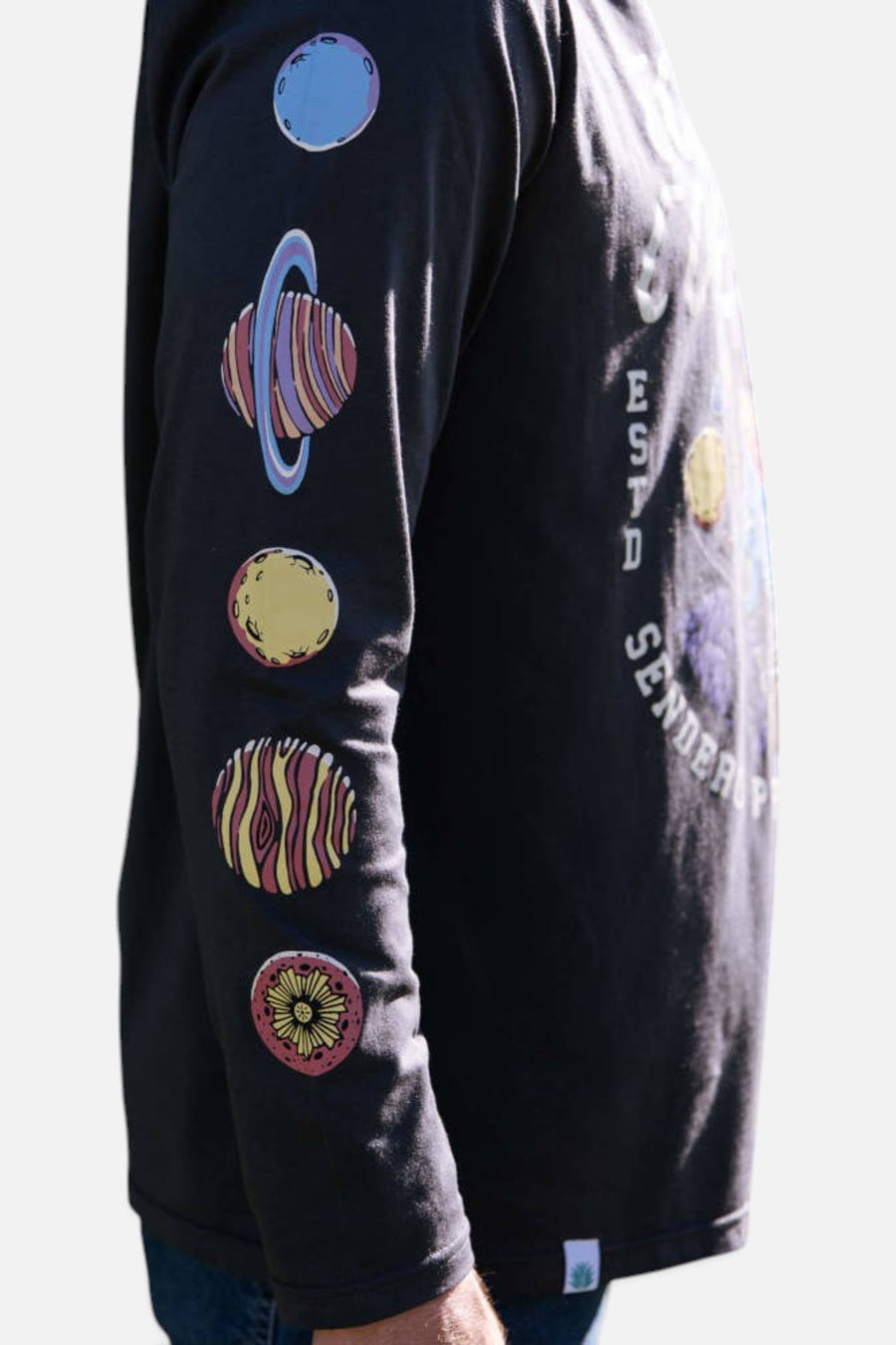 Sendero Provisions Cosmic Cowboy Long-Sleeve T-Shirt in Black – detail
