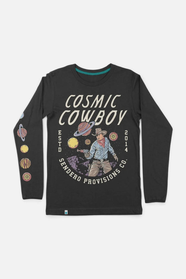 Sendero Provisions Cosmic Cowboy Long-Sleeve T-Shirt in Black