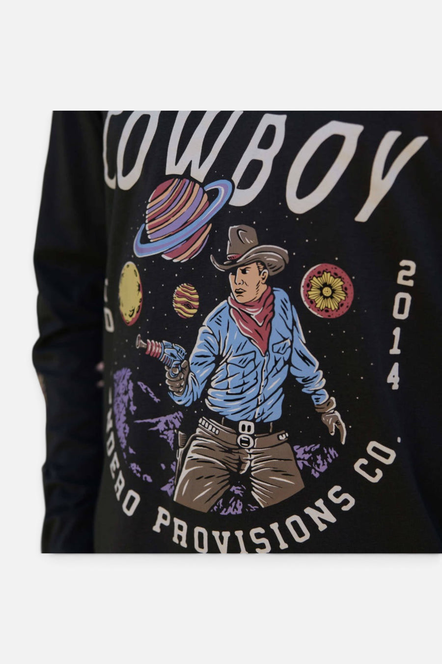 Sendero Provisions Cosmic Cowboy Long-Sleeve T-Shirt in Black – side view