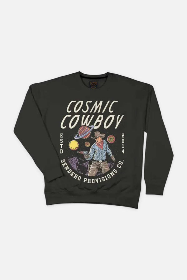 Sendero Provisions Cosmic Cowboy Sweatshirt in Charcoal