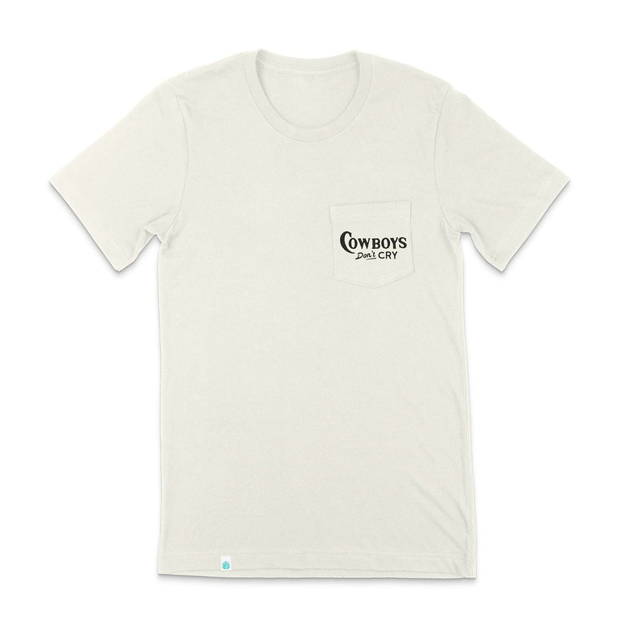 Sendero Provisions Cowboys Don't Cry T-Shirt in Vintage White – back view