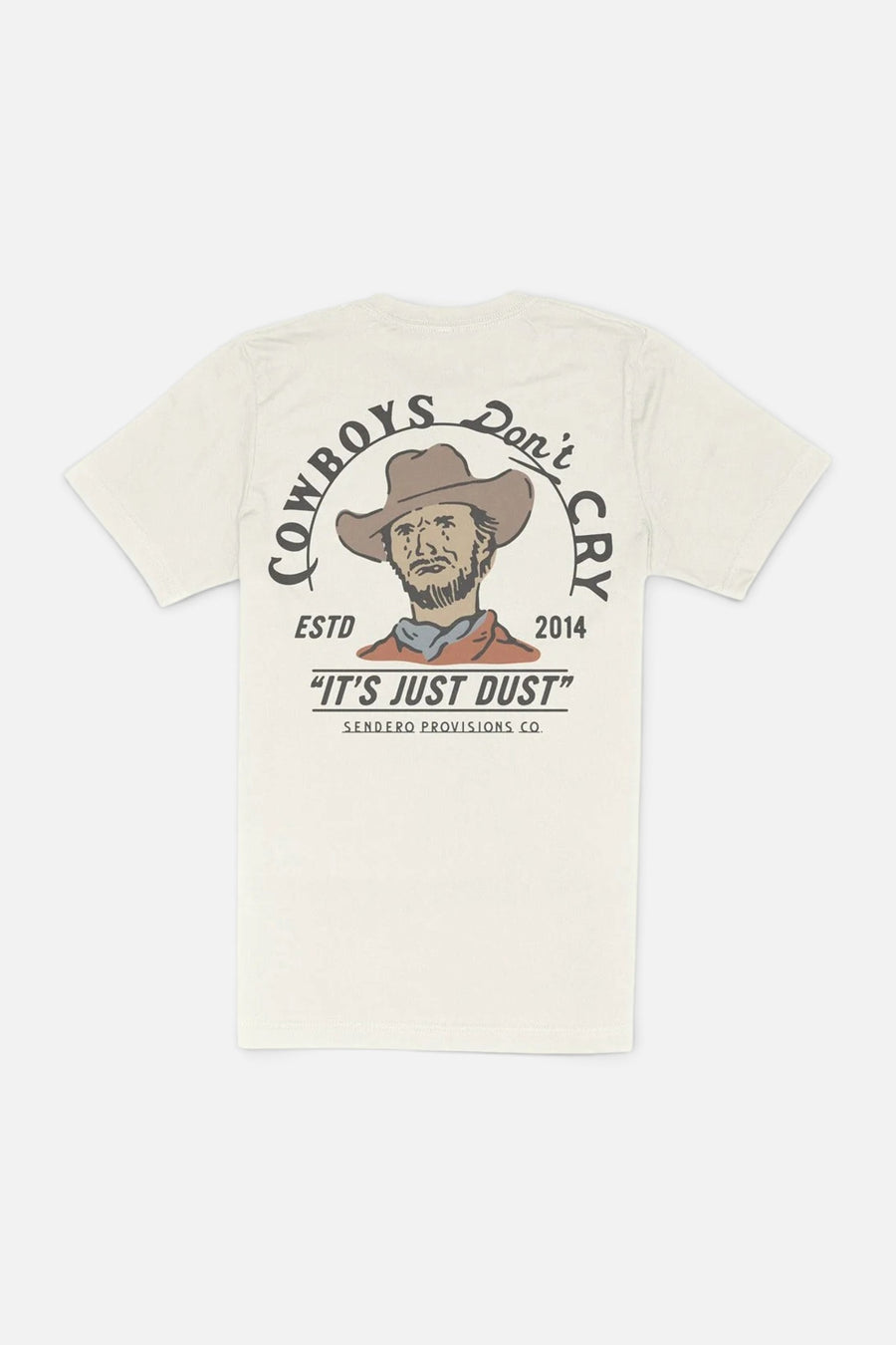 Sendero Provisions Cowboys Don't Cry T-Shirt in Vintage White – front view