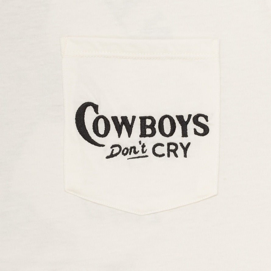 Sendero Provisions Cowboys Don't Cry T-Shirt in Vintage White – side view