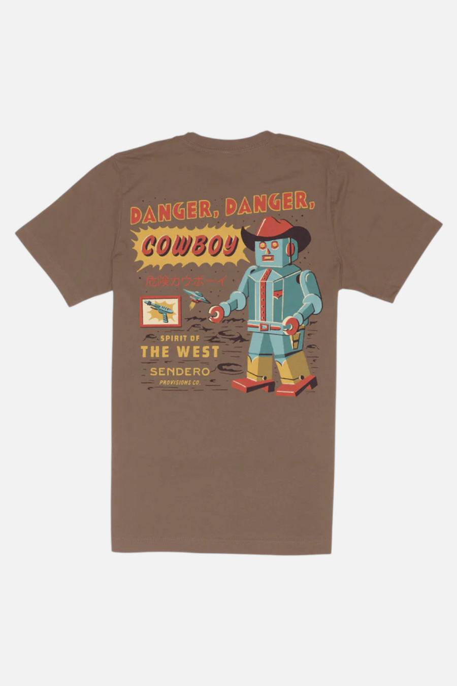Sendero Provisions Danger Cowboy T-Shirt in Light Brown – front view
