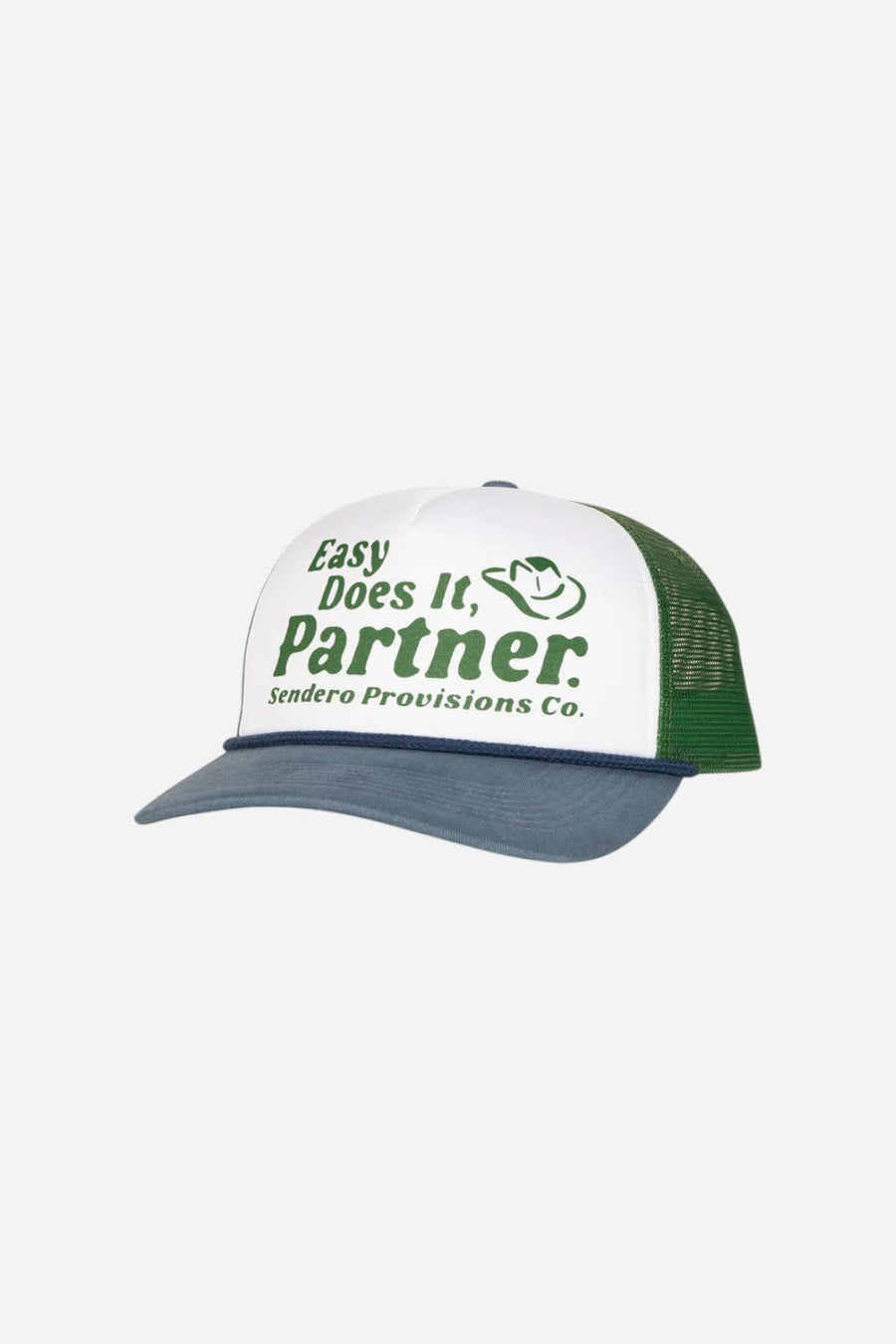 Sendero Provisions Easy Does It Hat in White/Green – back view