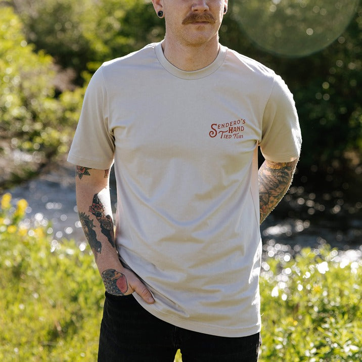 Sendero Provisions Hand Tied Flies T-shirt – detail