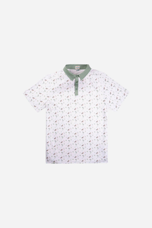 Sendero Provisions High Noon Performance Polo in Oasis White