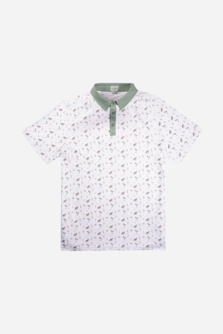 Sendero Provisions High Noon Performance Polo in Oasis White – front view