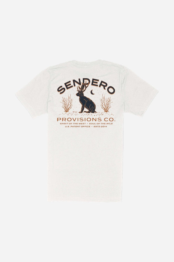 Sendero Provisions Jackalope Pocket Tee in Vintage White