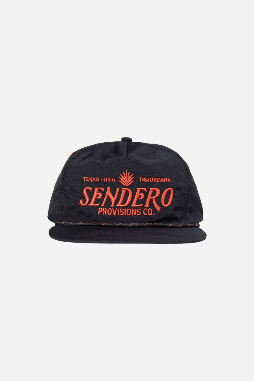 Sendero Provisions Logo Hat in Black Red – back view