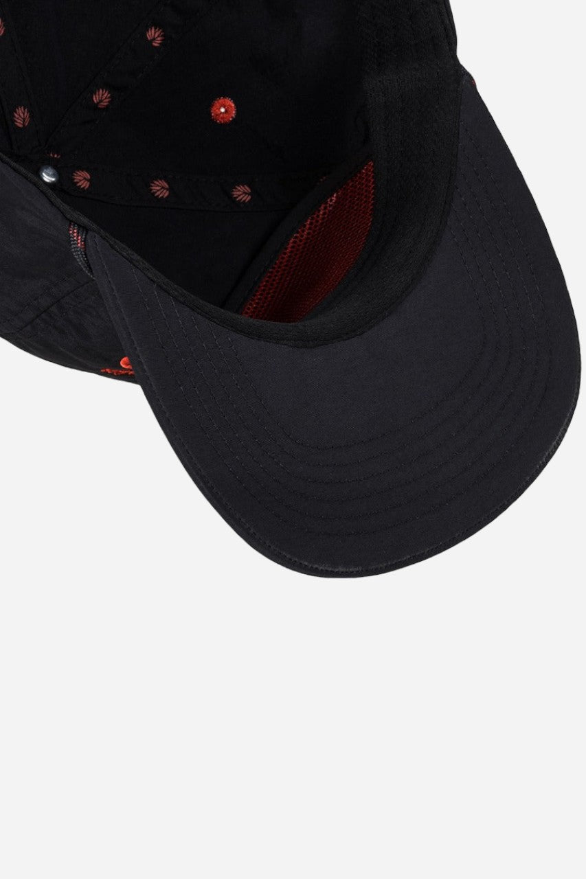 Sendero Provisions Logo Hat in Black Red – side view