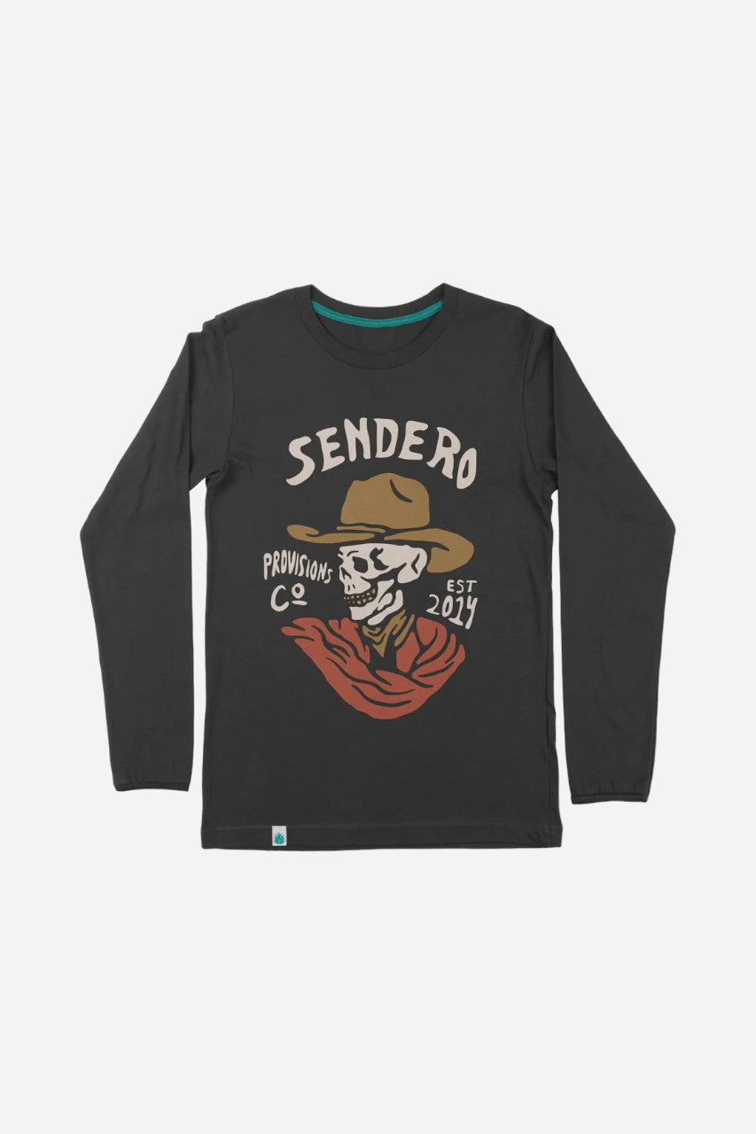 Sendero Provisions Quitado Longsleeve Tee, Vintage Black – front view