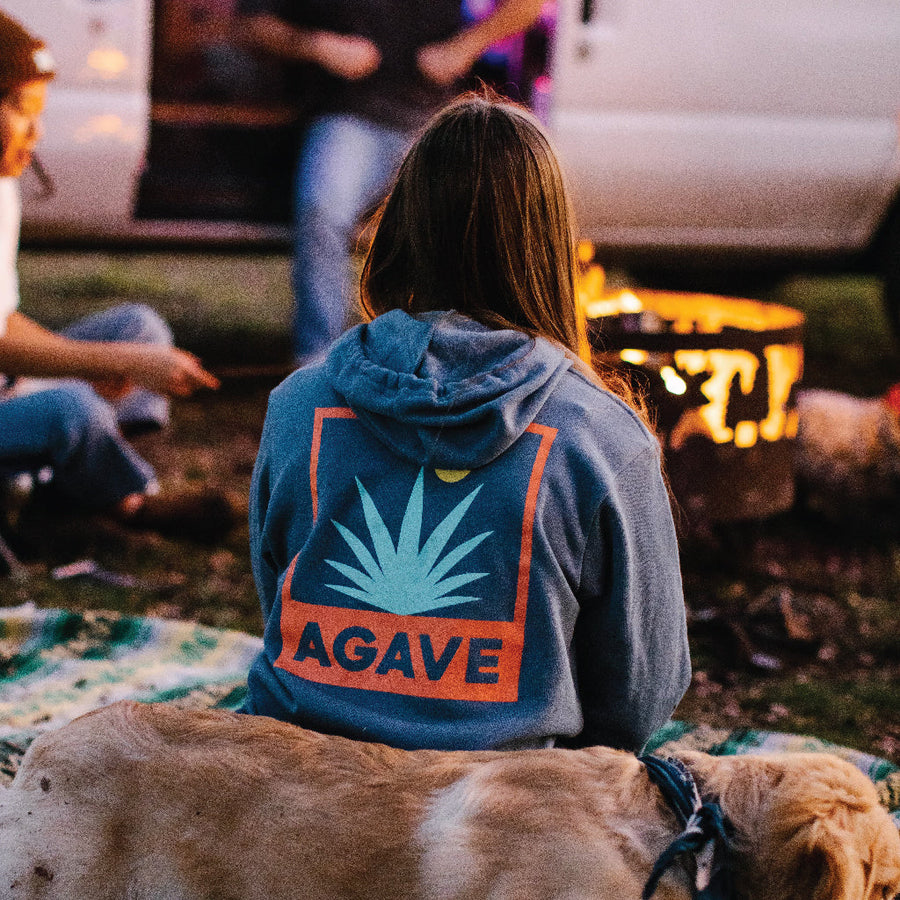Sendero Provisions Retroscape Hoodie Agave in Athletic Slate – alternate