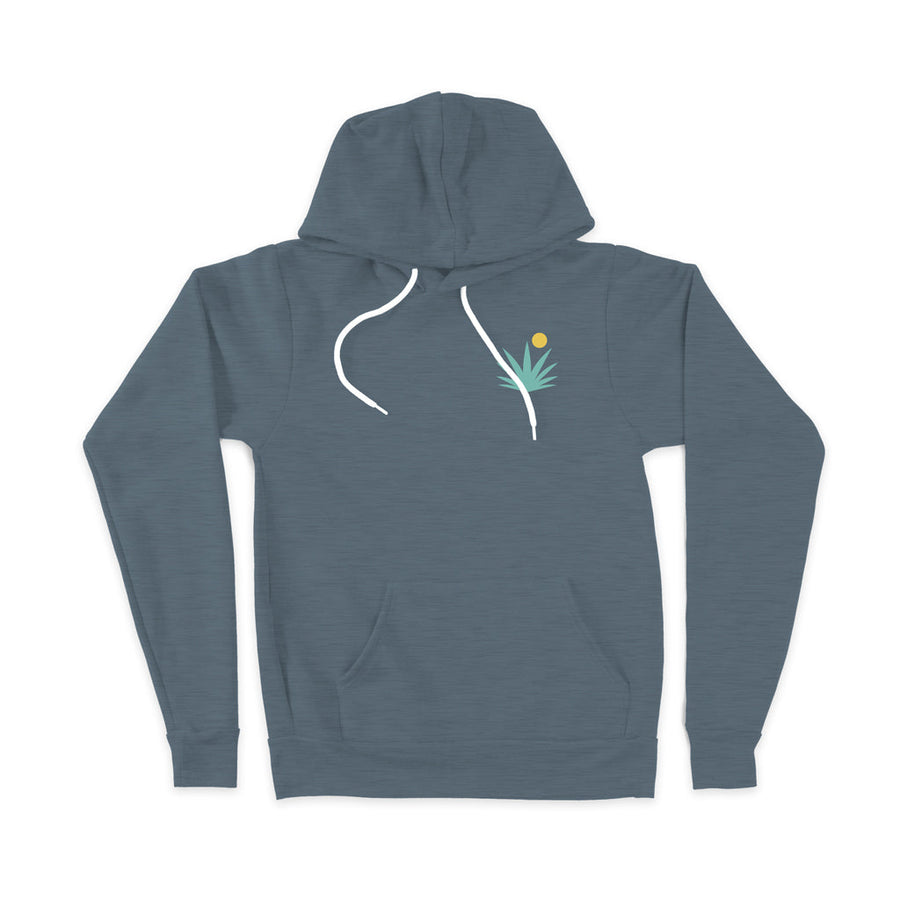 Sendero Provisions Retroscape Hoodie Agave in Athletic Slate – back view
