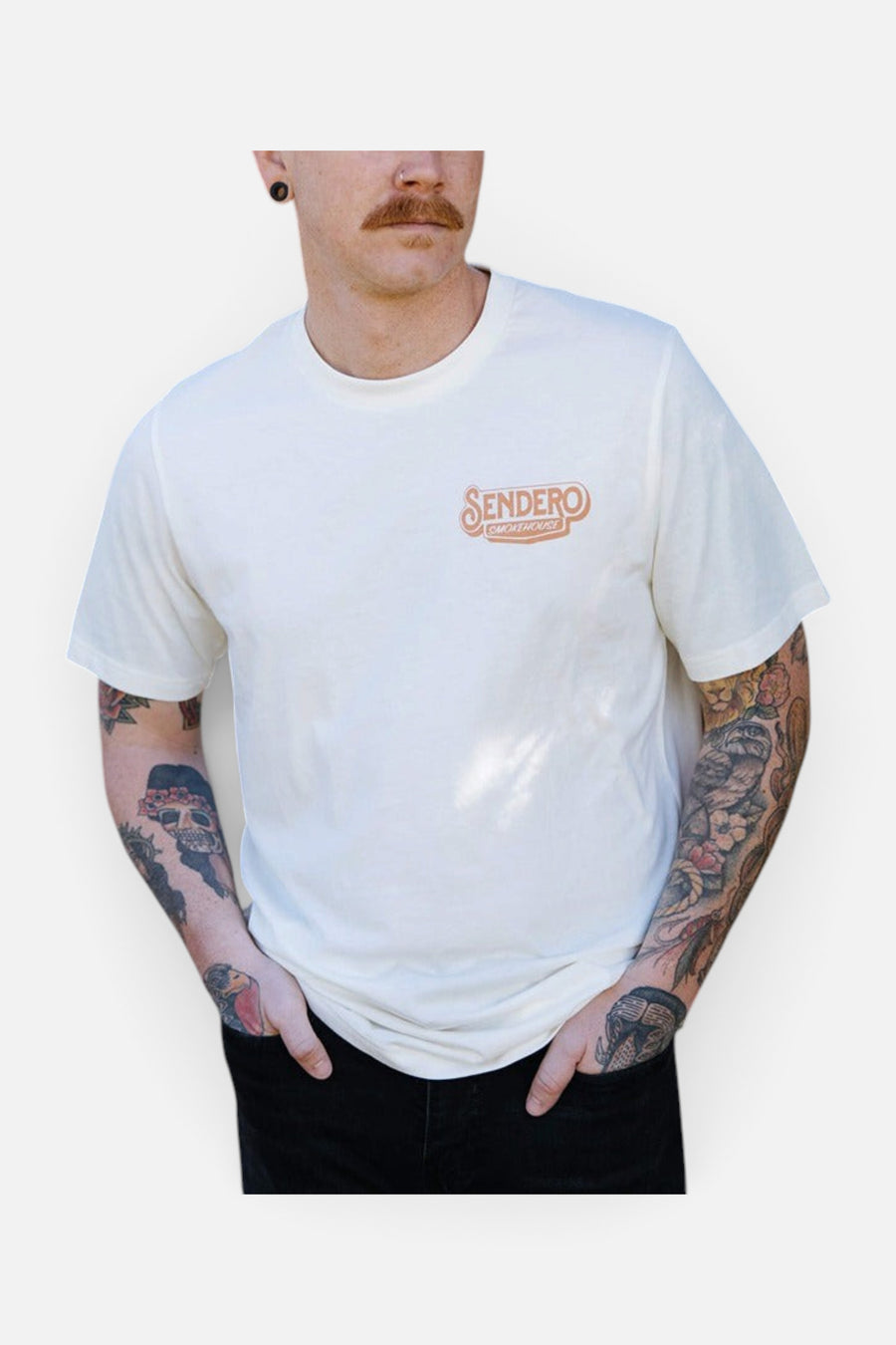 Sendero Provisions Sendero Smokehouse T-shirt – side view