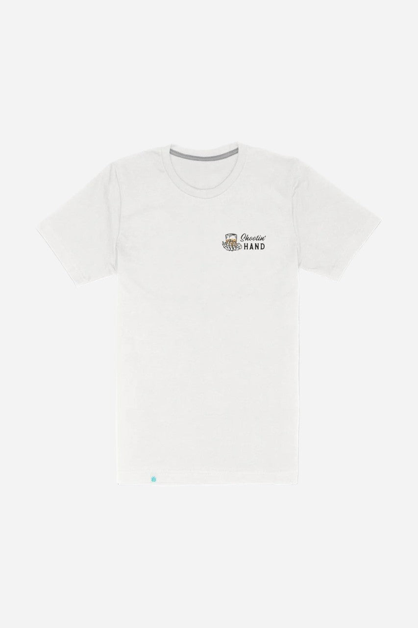 Sendero Provisions Shootin' Hand Tee in Vintage White – back view