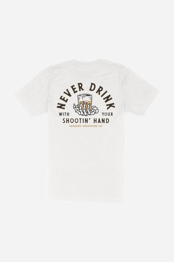 Sendero Provisions Shootin' Hand Tee in Vintage White