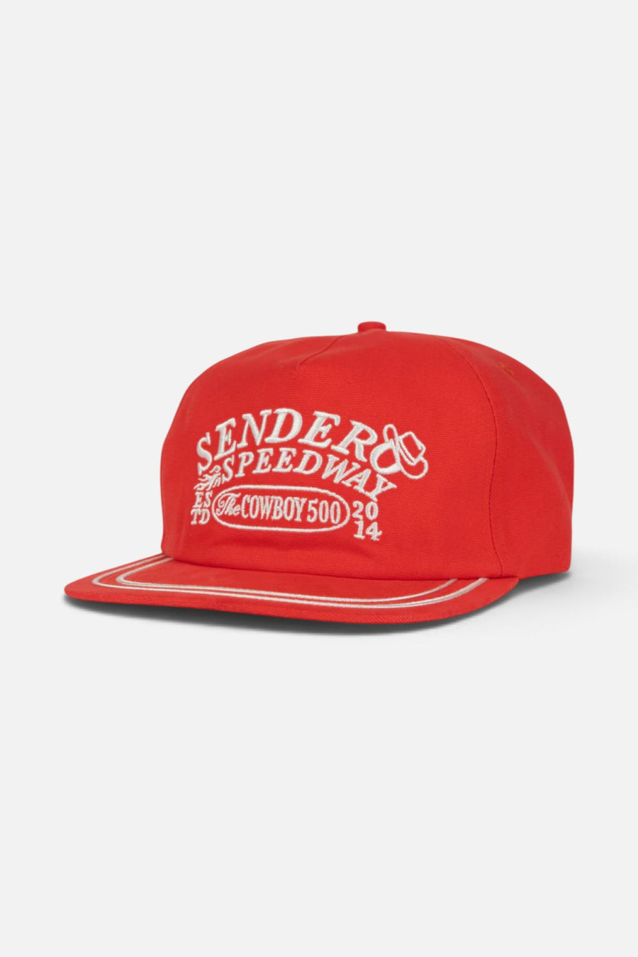 Sendero Provisions Speedway Hat in Red – side view