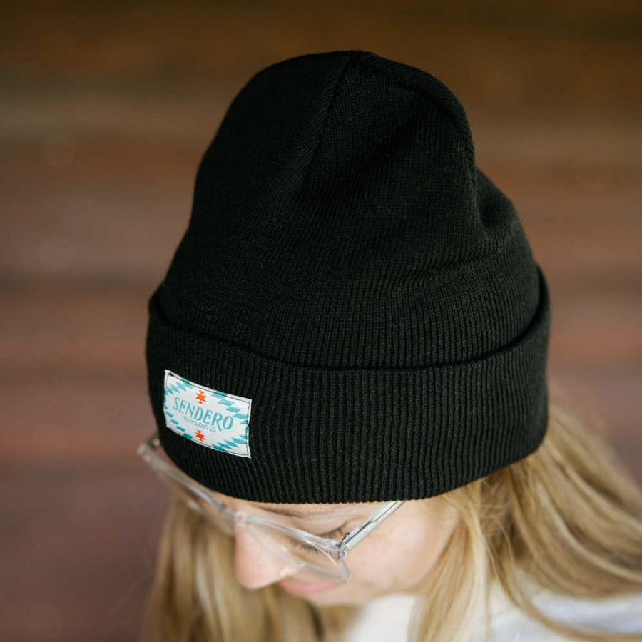 Sendero Provisions The Sendero Classic Beanie in Black – detail