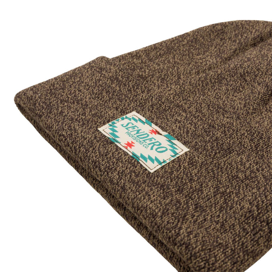 Sendero Provisions The Sendero Classic Beanie in Brown Sandstone – back view