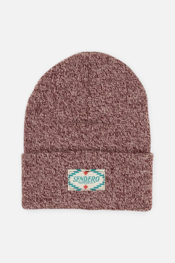 Sendero Provisions The Sendero Classic Beanie in Marl Burgundy