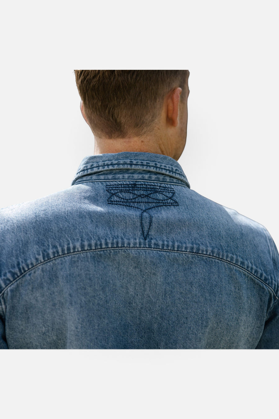 Sendero Provisions The Yoakam Button Up Long Sleeve Denim Shirt – back view