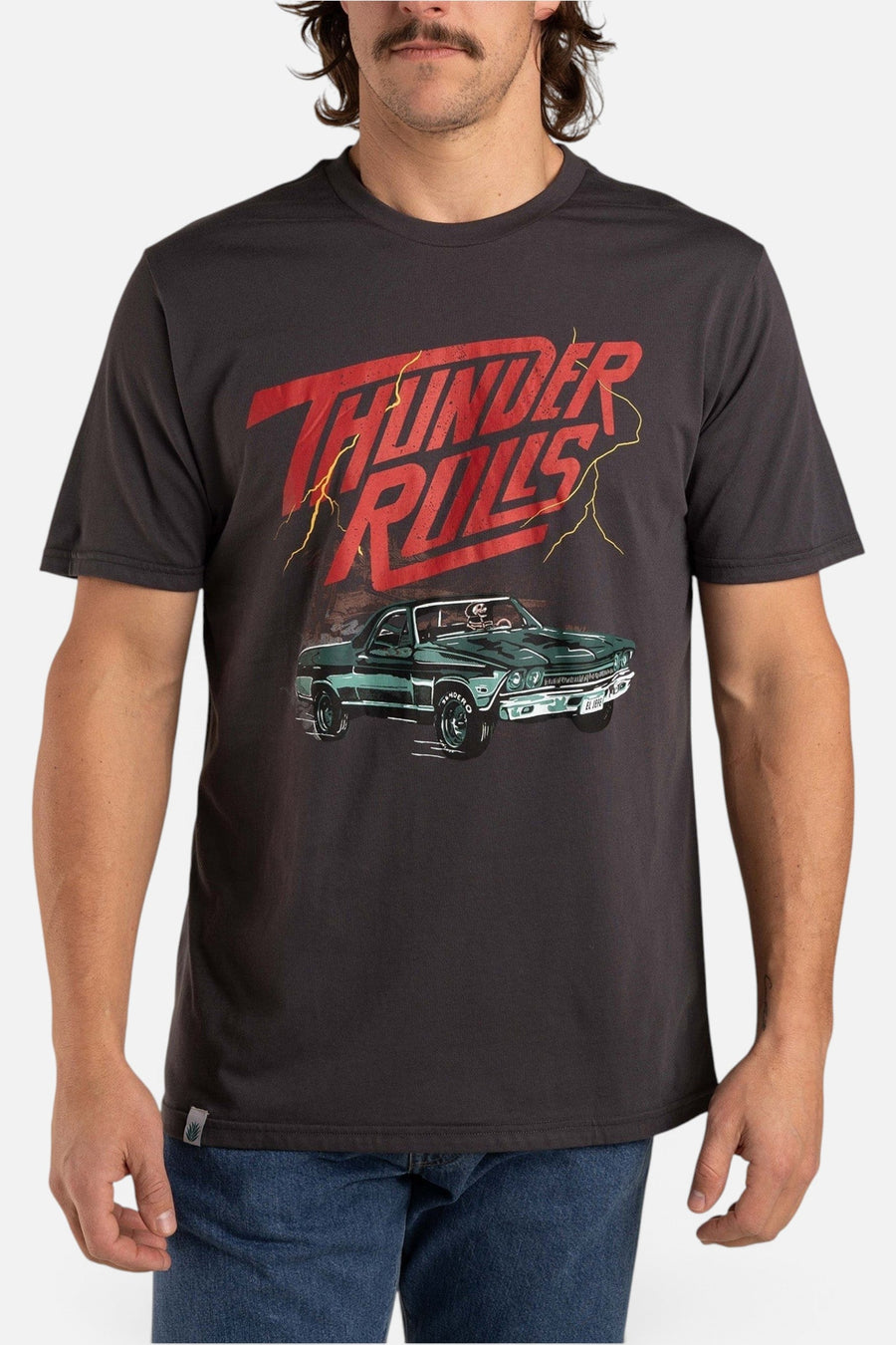 Sendero Provisions Thunder Rolls T-Shirt in Vintage Black – back view