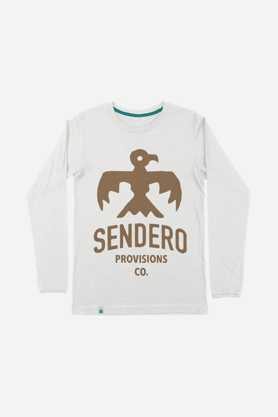 Sendero Provisions Thunderbird Long sleeve Tee Vintage White – side view
