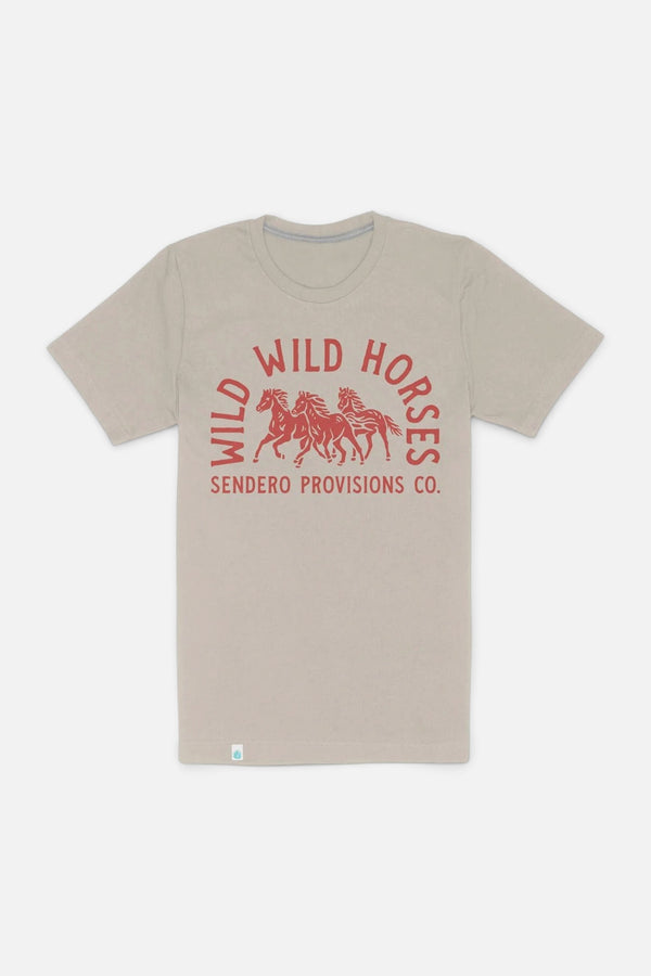 Sendero Provisions Wild Wild Horses T-Shirt in Sand