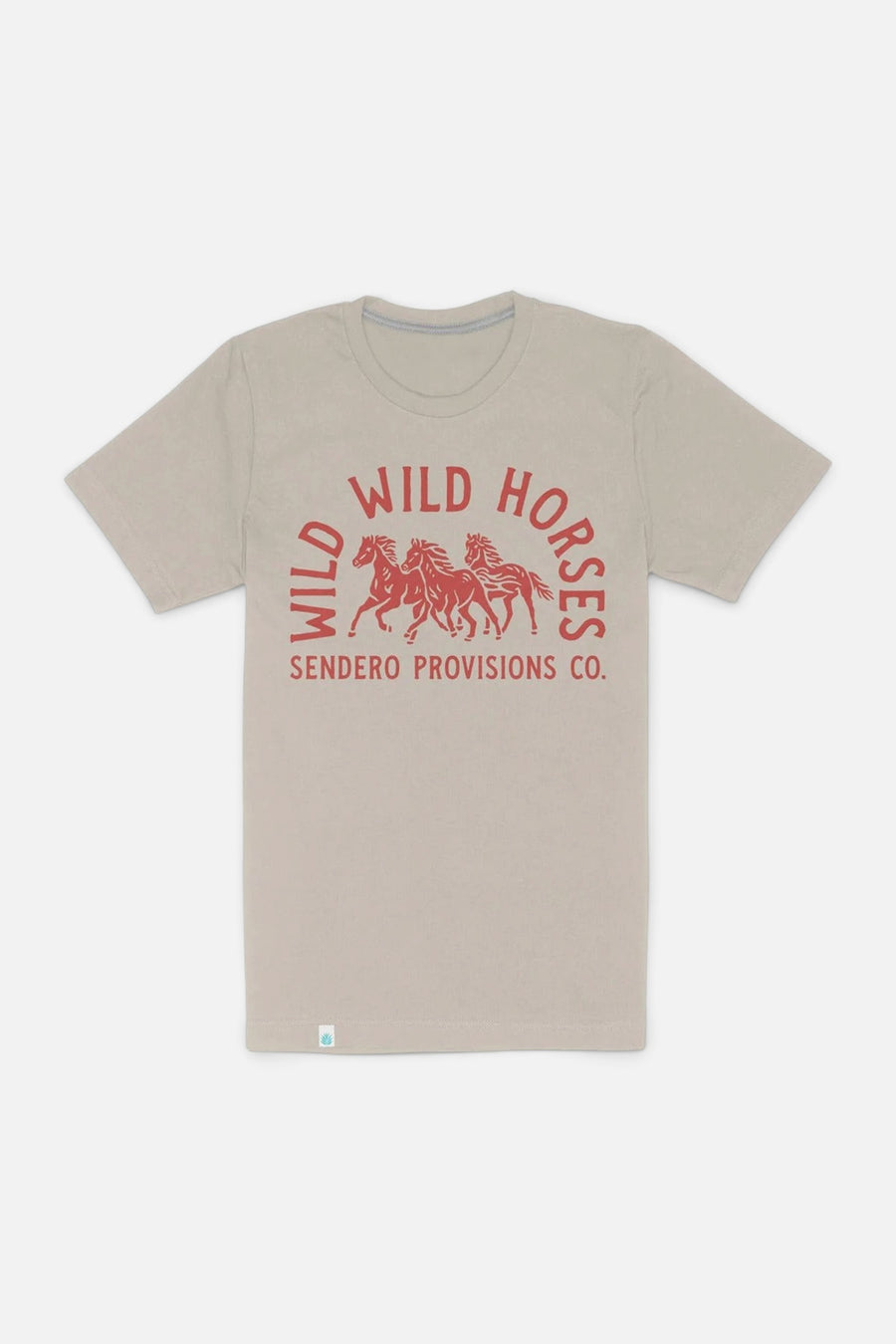 Sendero Provisions Wild Wild Horses T-Shirt in Sand – front view