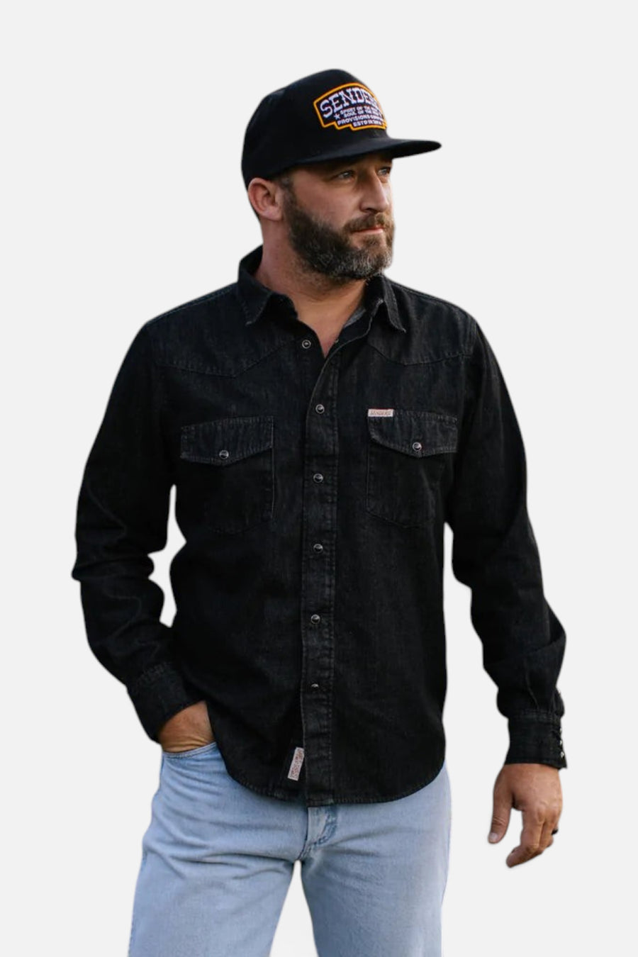 Sendero Provisions Wyatt Shirt Midnight Denim – detail
