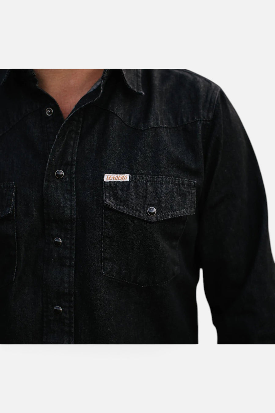 Sendero Provisions Wyatt Shirt Midnight Denim – flat lay