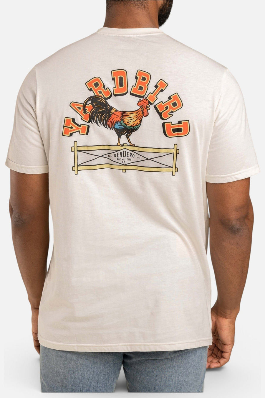 Sendero Provisions Yardbird T-Shirt in Vintage White – flat lay