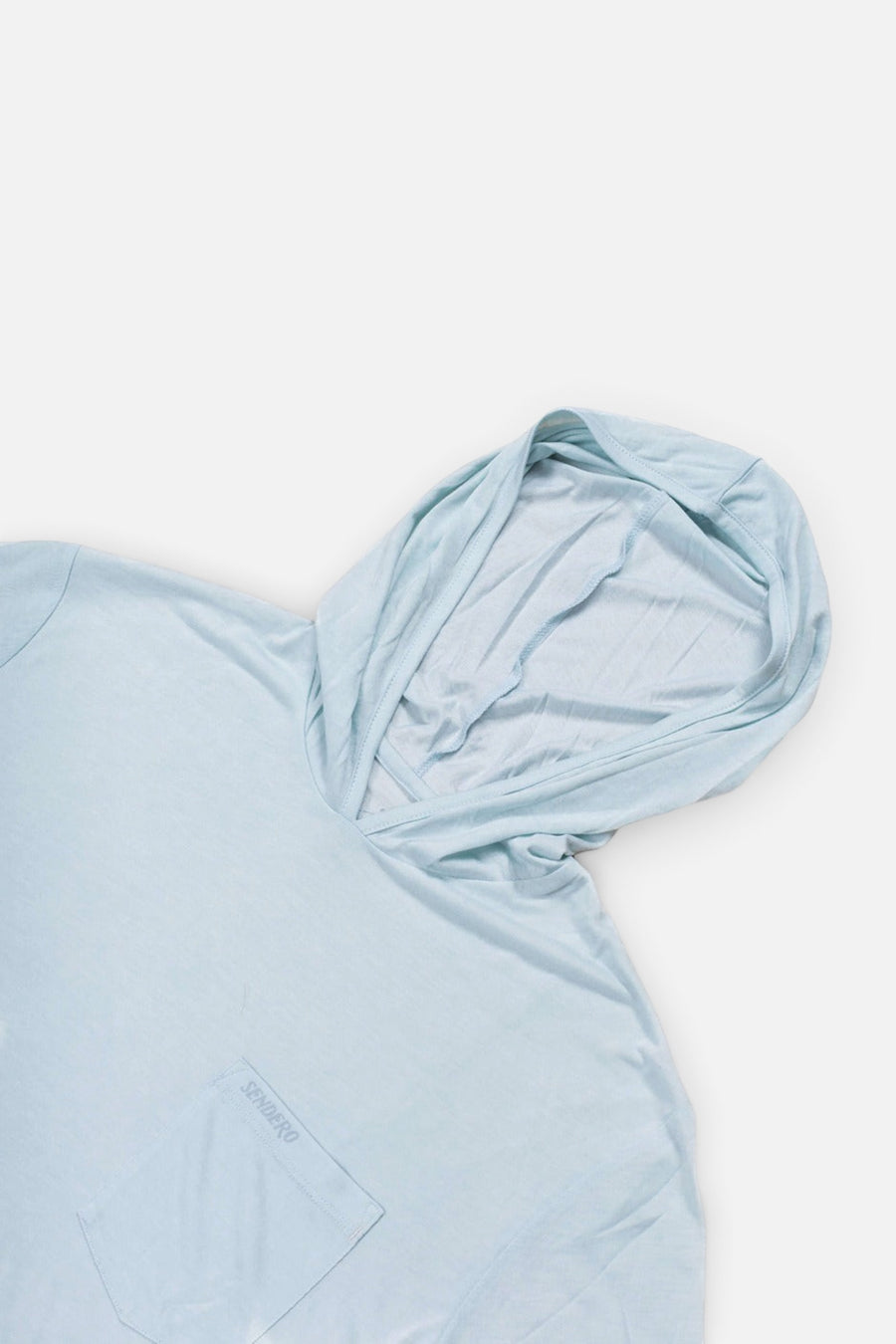 Sendero Provisions Yucatan Bamboo Hoodie Tech Shirt in Frio Blue – back view
