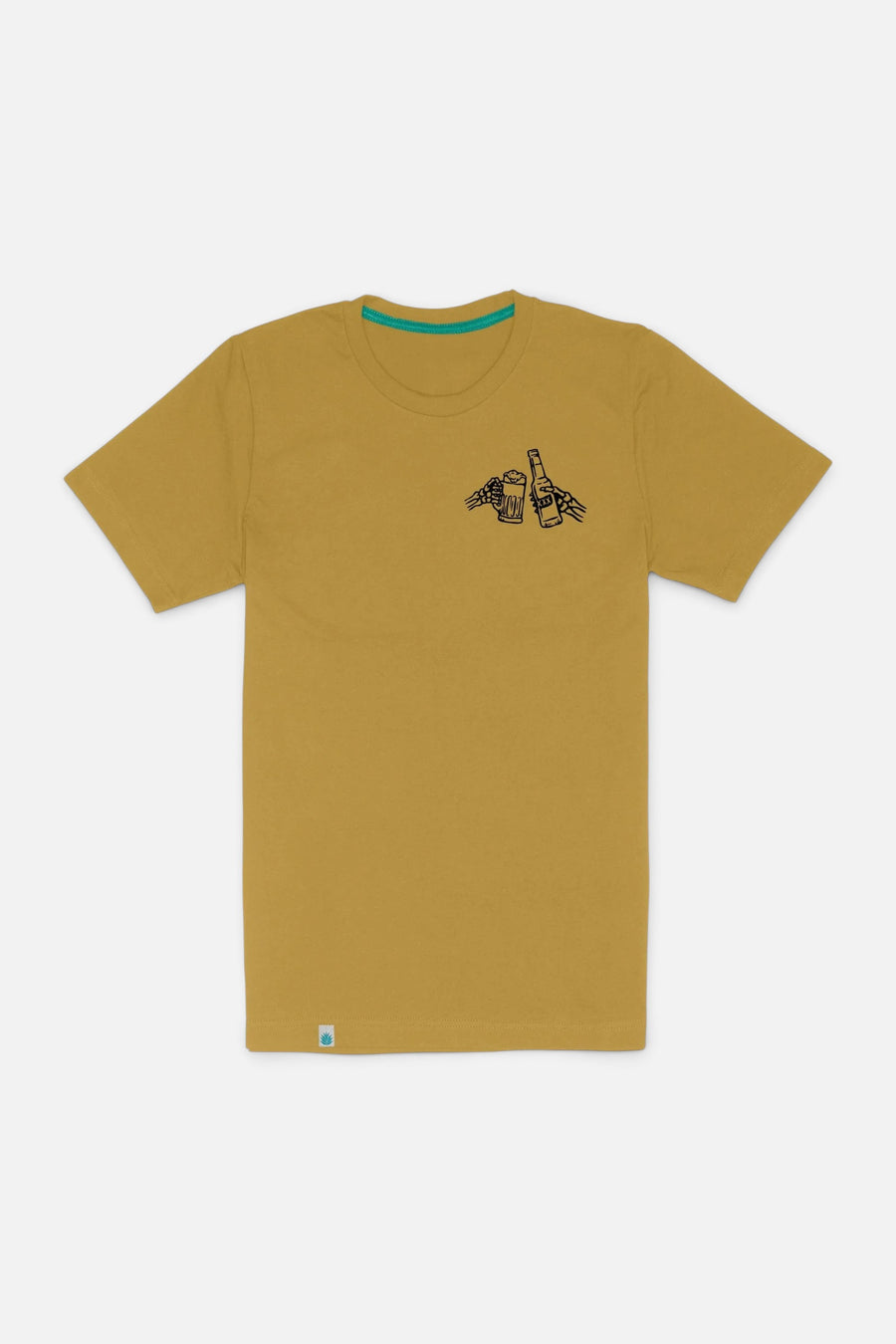 Sendero Shootin' Hand Salud Tee in Goldenrod – side view