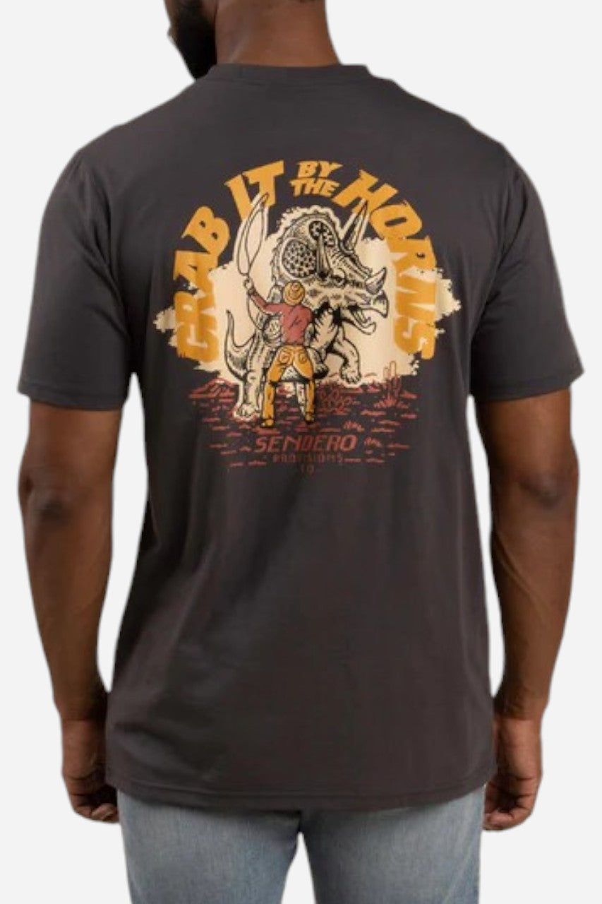 Sendero Triceratops T-Shirt Black – back view