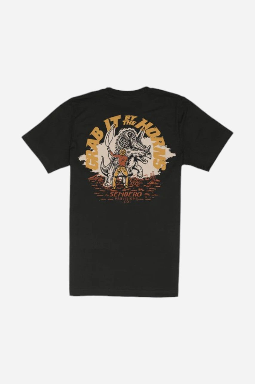 Sendero Triceratops T-Shirt Black – front view