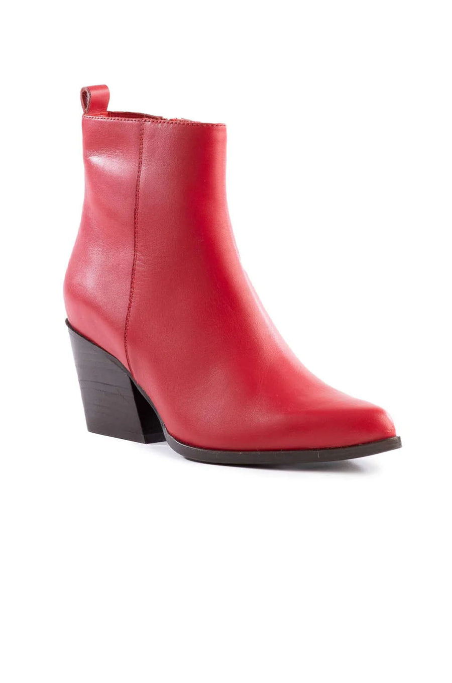 Seychelles Aboard Booties In Red Leather – back view