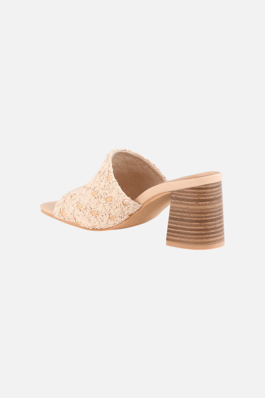 Seychelles Adapt III in Natural Daisy Raffia – back view