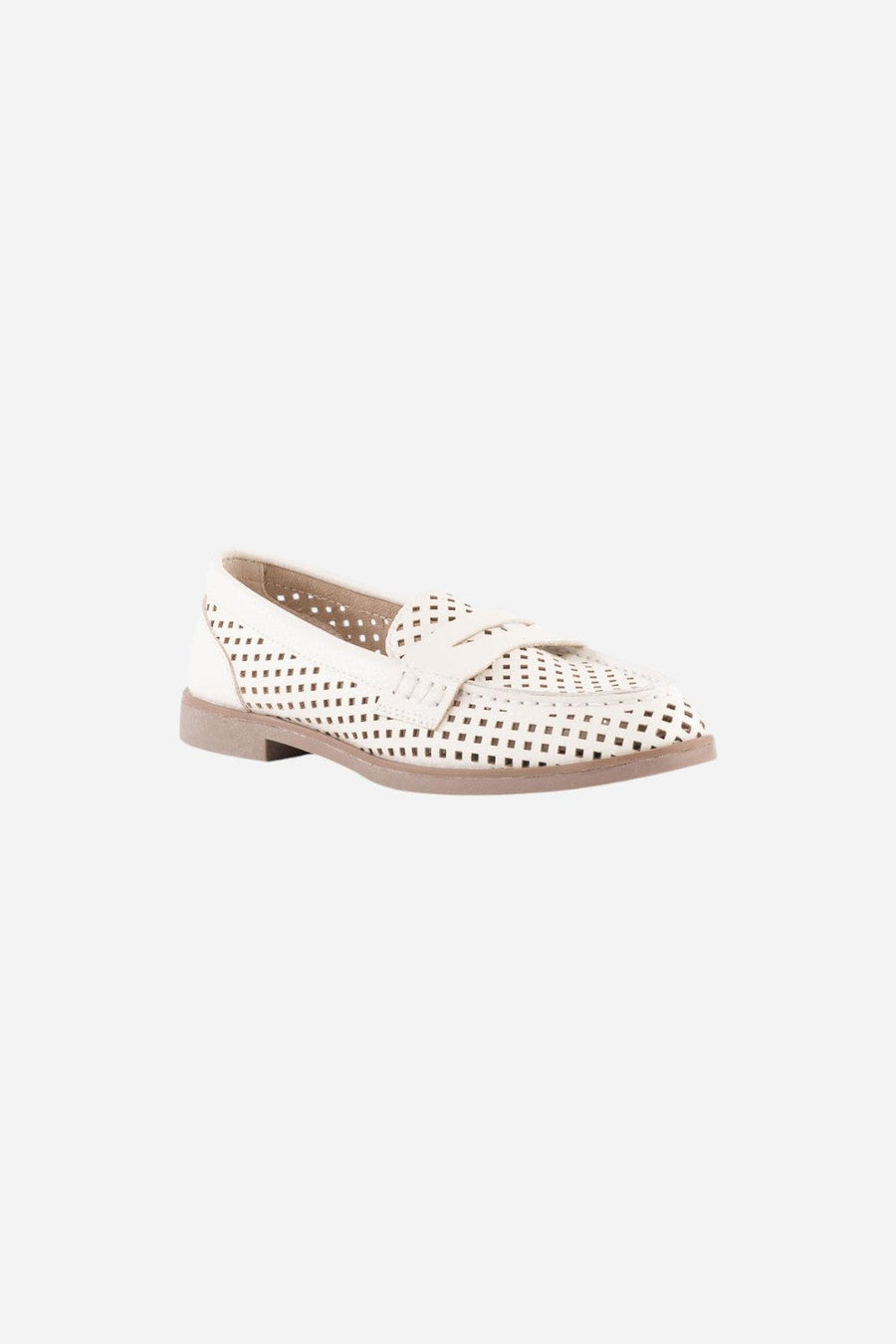 Seychelles Bamboo Mule Loafer in Off White – back view