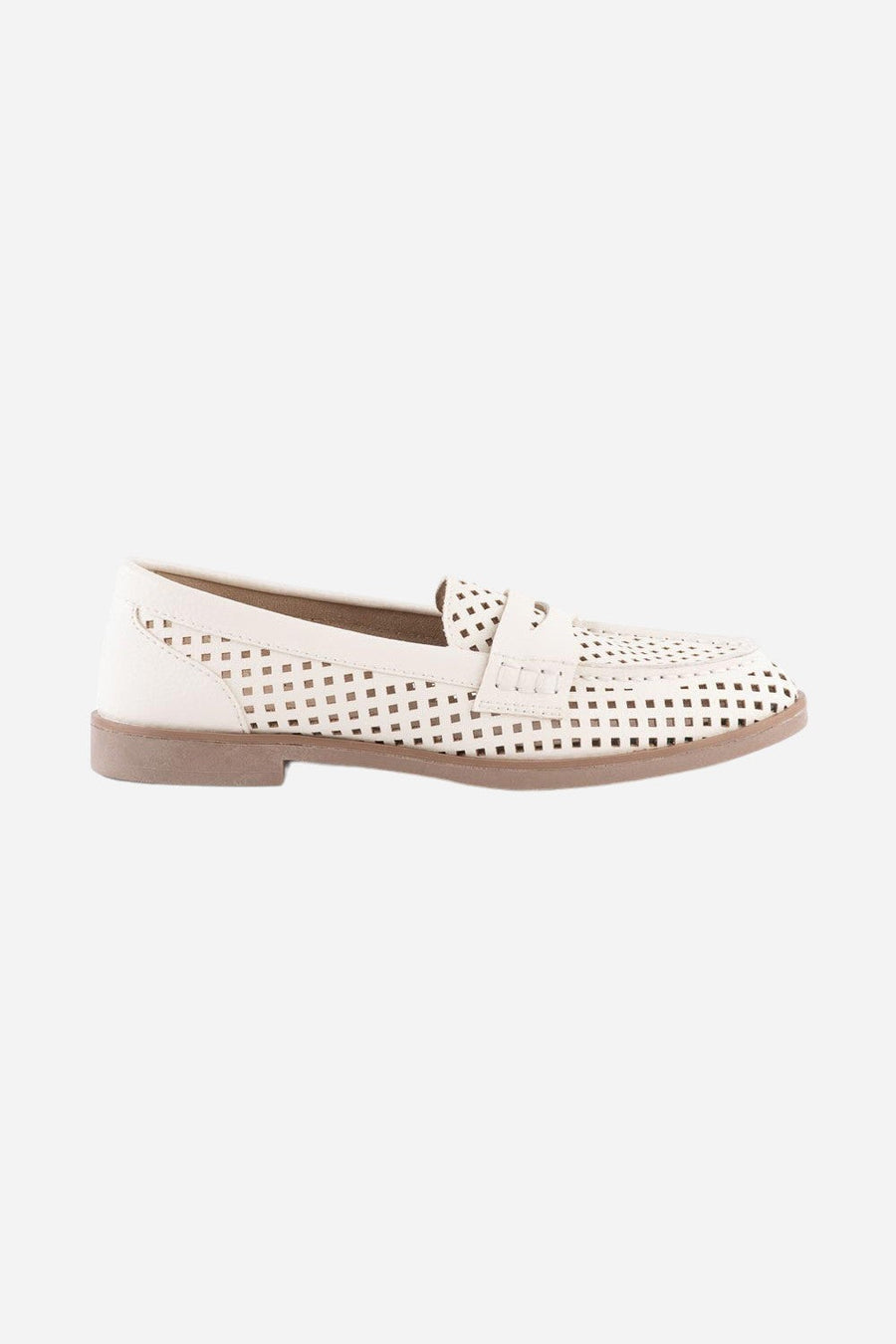 Seychelles Bamboo Mule Loafer in Off White – front view