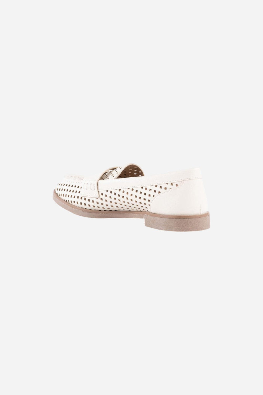 Seychelles Bamboo Mule Loafer in Off White – side view