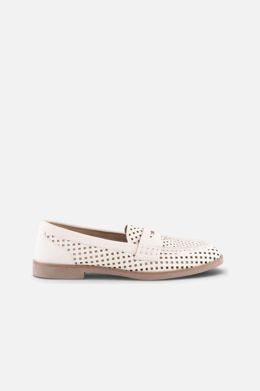 Seychelles Bamboo Mule Loafer in Off White – side view
