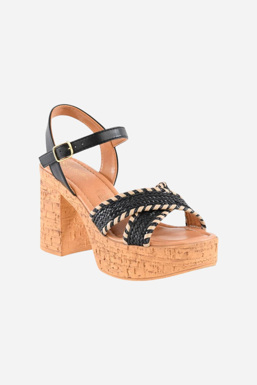 Seychelles Bravo Sandal in Black/Natural – back view
