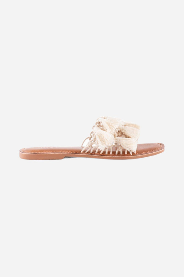 Seychelles Camellia Macrame Tassel Sandals in Natural