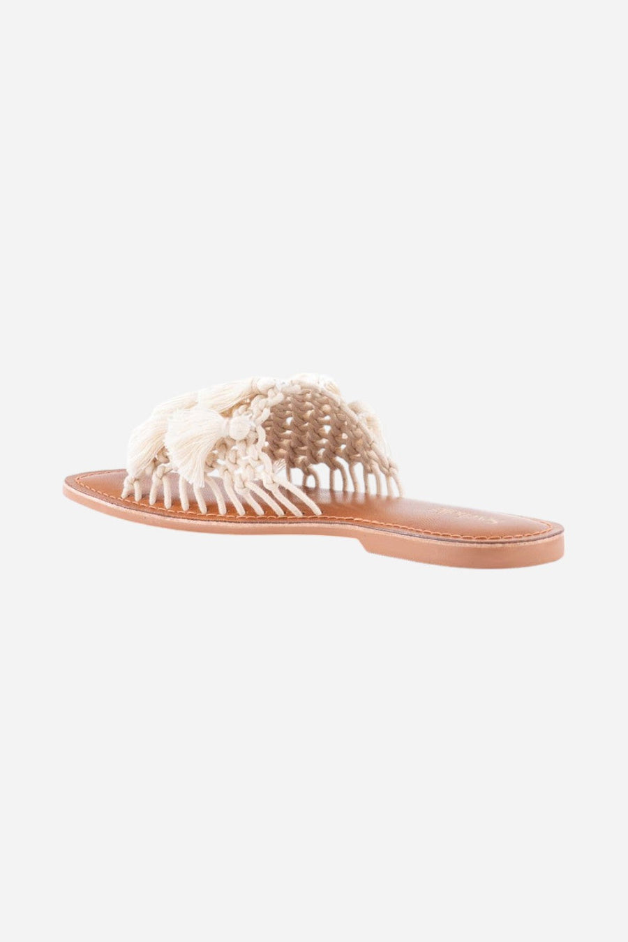 Seychelles Camellia Macrame Tassel Sandals in Natural – side view