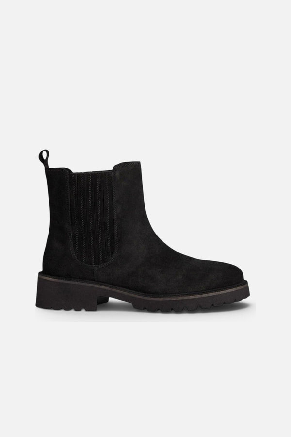 Seychelles Cashew Booties in Black Suede
